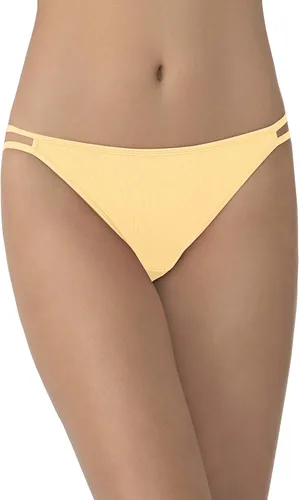 Vista 39 de Vanity Fair Bragas de bikini con tira para mujer, Illumination, con elástico sedoso y ribete de satén Paquete de 3 Negro (Midnight Black)