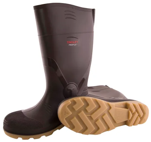 Vista 3 de TINGLEY 51154.08 51154 SZ8 Calzado botas, puntera de seguridad de goma, 8, marrón