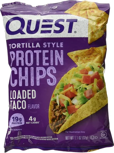 Vista 20 de Quest Nutrition Chips de proteína, barbacoa, 0.78 oz de proteína, 0.11 oz de carbohidratos netos, 130 cals, bolsa de 1.1 onzas, 1 unidad, alto