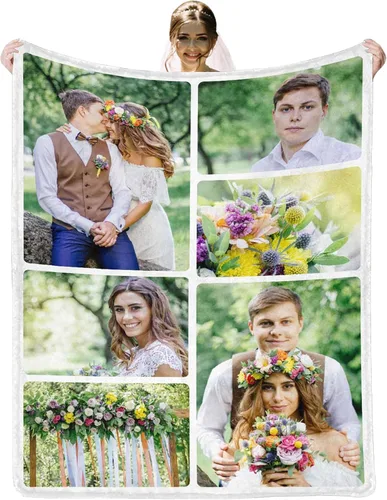 Vista 22 de Artsadd Manta personalizada con foto, mantas personalizadas para papá y abuelo, regalos del Día del Padre, manta conmemorativa para la familia