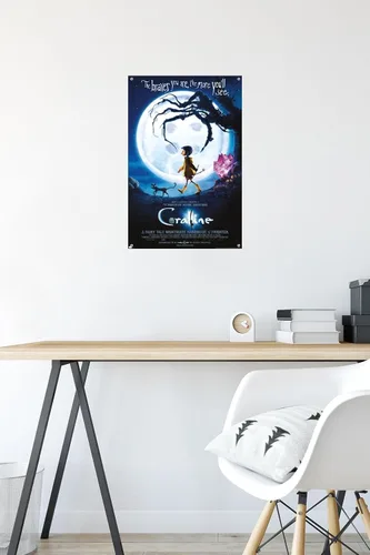 Vista 6 de Trends International Coraline Braver - Póster de pared de una hoja, 14.72 x 22.37 pulgadas, paquete de póster premium y alfiler