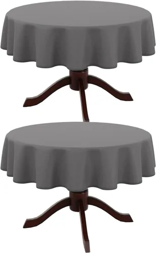 Vista 33 de AUSSPVOCT 2 manteles de lino texturizado para mesa rectangular, 52 x 70 pulgadas, mantel rectangular impermeable, lavable, tela para mesa