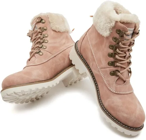 Vista 5 de COTTIMO Botas de invierno antideslizante con forro de piel para mujer