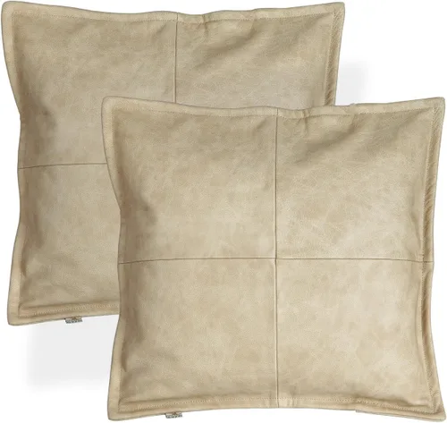Vista 28 de LL LEATHER LOVERS Funda de almohada de piel de cordero - Funda de cojín para sofá, fundas decorativas para sala de estar y dormitorio, 20 x 20 Negro