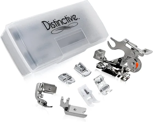 Vista 33 de Distinctive 1 – 4 (cuarto de pulgada) Quilting máquina de coser prensatelas para guía de borde con – Compatible con todos los vástagos Snap-On