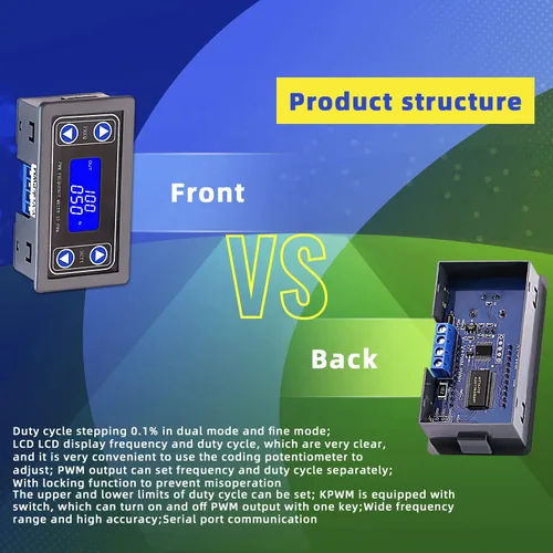Vista 7 de Generador de señal ajustable, frecuencia de pulso PWM ciclo de trabajo rectangular onda cuadrada generador de señal DC 3.3-35V 5-30mA módulo