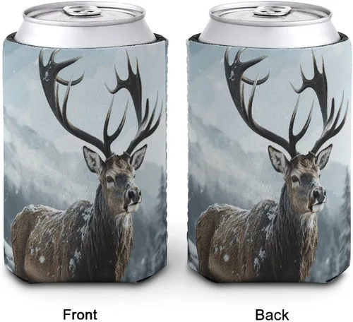 Vista 7 de Snow Elk Sleeve Neoprene Insulator Reusable，Cup Sleeve – Washable And Reusable，Iced Coffee Cups for Cold Drinks Beverages And Holder for Most Coffee.