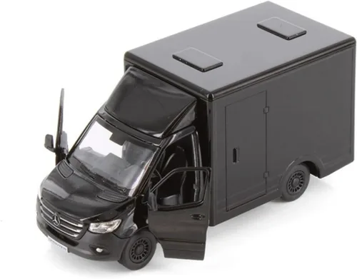 Vista 3 de KiNSMART - Mercedes-Benz Sprinter Cargo Van 1:48 O Escala 5" Modelo de Metal Fundido a Presión Furgoneta de juguete, acción de tracción (4 juegos)