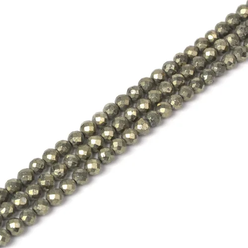 Vista 96 de Cuentas Redondas Facetadas de Ópalo Verde de 4 mm Sueltas de 16 Pulgadas para Hacer Joyas