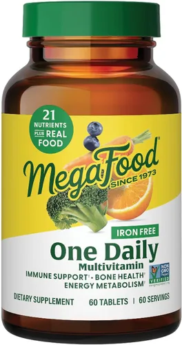 Vista 9 de MegaFood One Daily Multivitamínico sin hierro - Multivitamínico para mujeres y hombres - con comida real - Suplemento de apoyo inmunológico - Salud