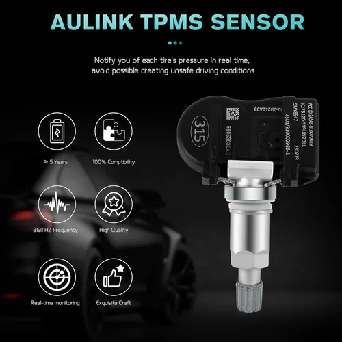 Vista 2 de AULINK 56053030AC 56029465AB Sensores TPMS de presión de neumáticos para Jeep Compass Grand Cherokee Liberty Patriot, Dodge Magnum Grand Caravan