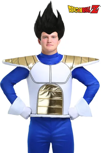 Vista 3 de Fun Costumes Accesorio de armadura Saiyan de Dragon Ball Z para adultos, armadura clásica de anime de Akira Toriyama, Dragon Ball Z Vegeta