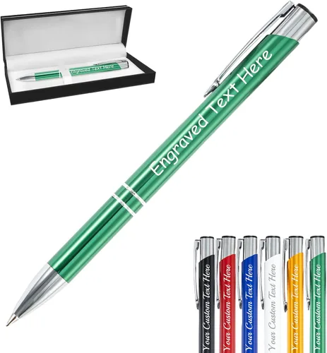 Vista 8 de Bolígrafos personalizados a granel con grabado sin nombre, bolígrafo de impresión personalizada, bolígrafo de metal pastel, regalo personalizado