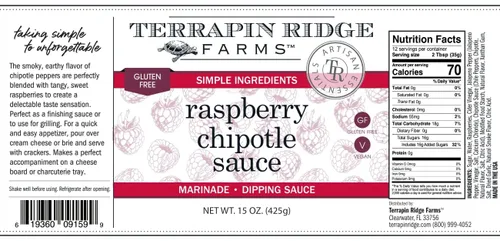 Vista 2 de Terrapin Ridge Farms Salsa de chipotle de frambuesa, 15 onzas líquidas
