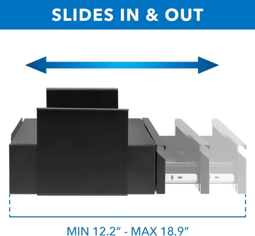 Vista 9 de Mount-It! Kit de cajón extraíble para debajo del escritorio con estante para laptop y tablet, organizador de almacenamiento de oficina, se monta