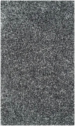 Vista 2 de SAFAVIEH Malibu Shag Collection - Alfombra decorativa, 3 x 5 pies, carbón, hecha a mano, sólida, 1.4 pulgadas de grosor, ideal para zonas de alto
