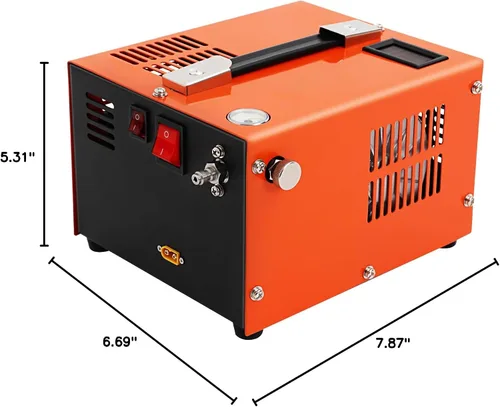 Vista 9 de Compresores de aire Pcp, compresor portátil de 12 V, 30 pistolas de aire de alta presión Mpa 250w Motor 12500rpm Ventilador de enfriamiento 4500psi