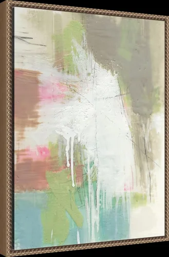 Vista 2 de Amanti Art Framed Canvas Wall Art 24x18 Retro Splash I by Jennifer Goldberger, Framed Wall Art Canvas, Abstract Artwork, Traditional Decor, Medium