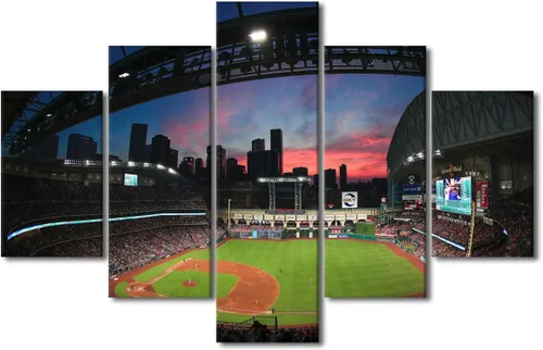 Vista 32 de Arte para pared, lienzo para estadio deportivo, arte para pared, diseño de campo de Wrigley en Chicago, pinturas de Chicago, impresiones sobre