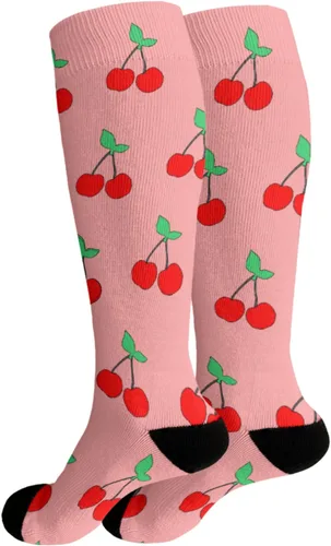 Vista 2 de devor Long Socks for Women Casual Sock Womens Thigh High Socks Funny cherry Socks
