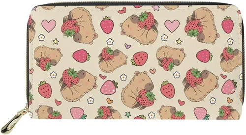 Vista 9 de FOR U DESIGNS Cartera larga con cremallera alrededor de las mujeres de la PU del teléfono del embrague de la tarjeta del, Mariposa estética arco iris