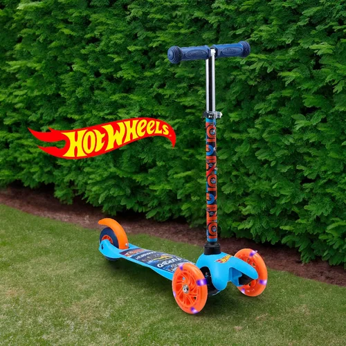 Vista 10 de Patinete para niños, auto equilibrio de 3 ruedas, ruedas LED iluminadas Hot Wheels