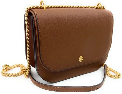 Vista 2 de Tory Burch Emerson - Bolso de hombro ajustable con solapa (alce), Moose