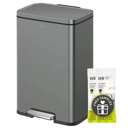 Vista 20 de EKO Madison - Cubo de basura de acero inoxidable cepillado de 1.6 galones o 6 litros, cubo de basura o cubo de reciclaje, forro interior extraíble