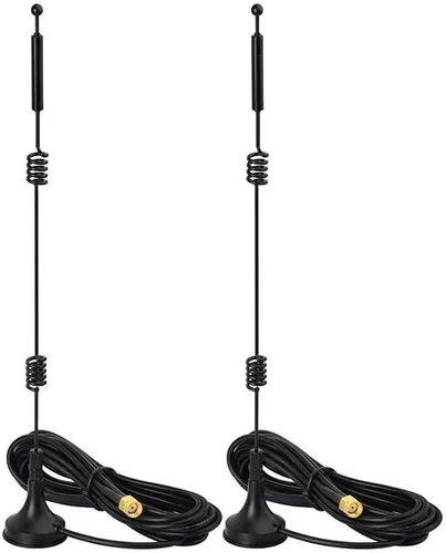 Vista 10 de Bingfu Antena WiFi de banda dual 2.4GHz 5GHz 5.8GHz 9dBi con base magnética RP-SMA macho para enrutador WiFi, tarjeta de red inalámbrica, adaptador
