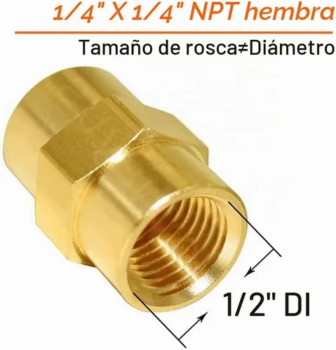 Vista 4 de Joywayus QCC1 Tuerca de gas propano con kit de rosca macho NPT de 1/4