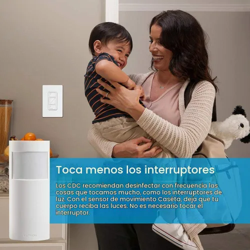 Vista 5 de Lutron Caseta - Sensor de movimiento inteligente de encendido y apagado automático para iluminación, interruptores y controles de ventiladores, sin