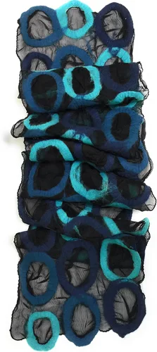 Vista 4 de Handmade Felted lana merino Long de la Seda Arte Anillo Bufanda Comercio Justo