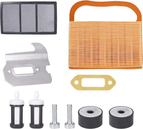 Vista 9 de 4238-140-0611 Kit de reemplazo de juntas de silenciador de escape con filtro de aire 4238 140 4401 Pre limpiador para Stihl TS410 TS420 Cut-Off