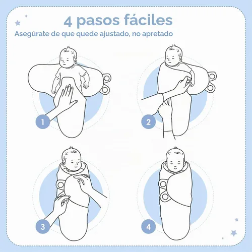 Vista 3 de Manta para bebé, 0-3 meses, saco de dormir de algodón con brazos, mantas para recién nacido
