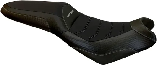 Vista 12 de Funda de asiento compatible con Kawasaki Versys 650 (07-21) Elba Total Black Comfort System