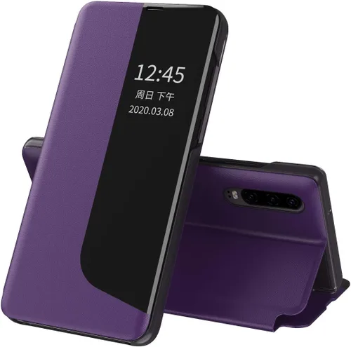 Vista 8 de Funda para Huawei P30 Pro, color negro Funda de piel con soporte, magnética, funda para teléfono para mujeres y hombres, protección a prueba