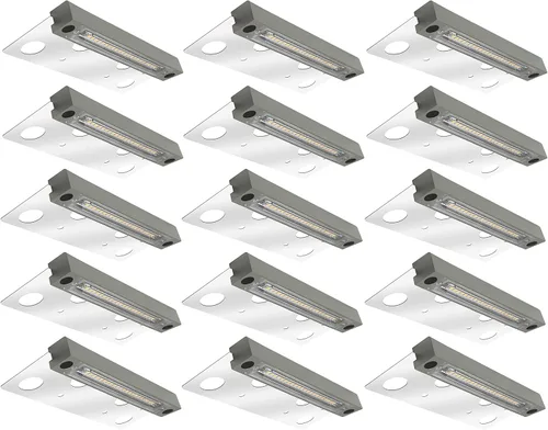 Vista 10 de GKOLED Luz Hardscape, luces de pared de pavimentadora, iluminación de paso de 6.8 pulgadas, chips LED integrados de 4 W 2700 K, carcasa de aluminio