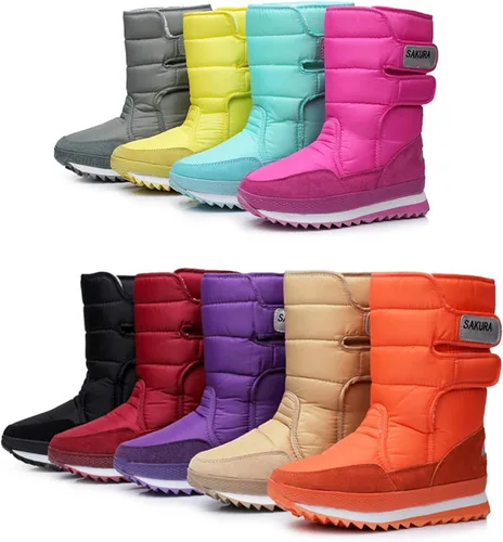 Vista 2 de DADAWEN - Botas de nieve impermeables para mujer
