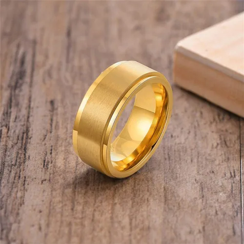 Vista 5 de YLYYJ Anillos de graduación personalizados para hombres 2023, anillo giratorio con nombre personalizado para la ansiedad, banda de acero inoxidable