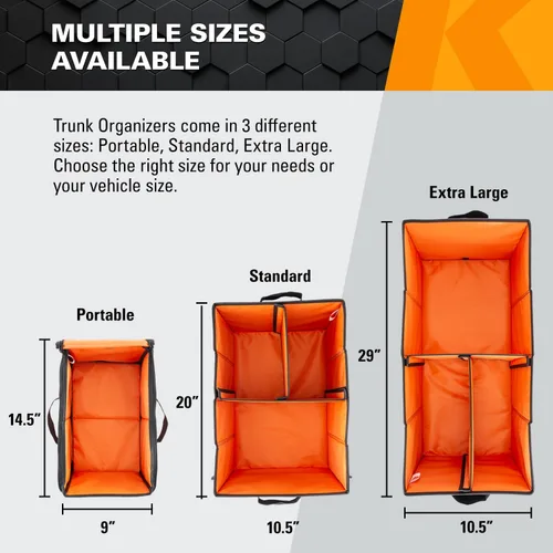 Vista 5 de KEEPER Organizador portátil para maletero, 19L, organizadores y almacenamiento de automóvil, parte inferior antideslizante, adecuado para SUV