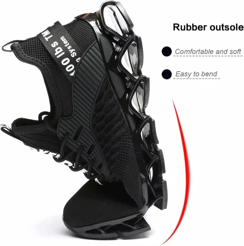 Vista 5 de Zapatos para correr para hombres, zapatos de deporte de moda, transpirable, antideslizante, gimnasio, deportes de trabajo, entrenadores