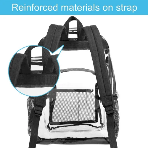 Vista 8 de Mochila transparente, resistente bolsa transparente para mujeres y hombres