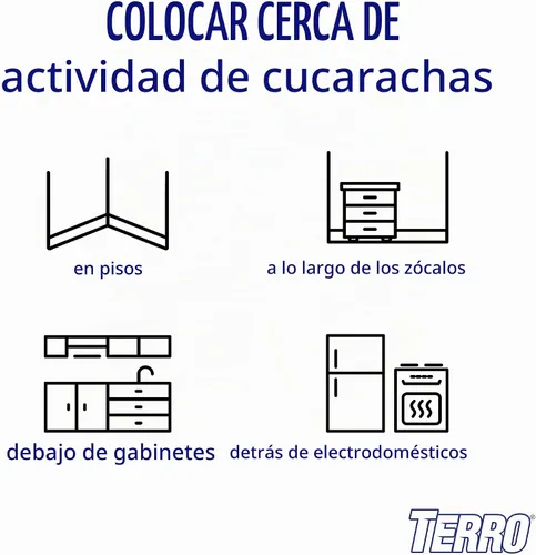 Vista 5 de TERRO T500SR - Estaciones de cebo para cucarachas multisuperficie para interiores, 12 estaciones de cebo, color negro
