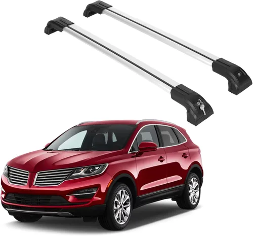 Vista 14 de ERKUL Barras transversales de techo resistentes para Lincoln MKC 2015-2019 Barras transversales de aluminio Aero mejoradas con sistema