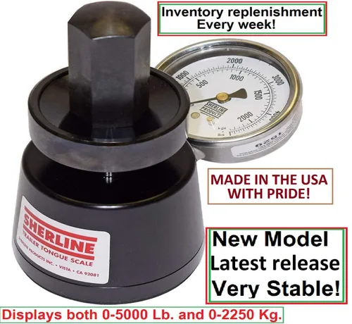 Vista 3 de Sherline Báscula hidráulica de peso de lengua (5781) MUESTRA 0-5000lb y 0.0-4,960.4 lbs. Muy estable