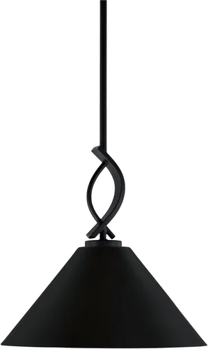 Vista 103 de Toltec Lighting Cavella Stem Colgado Mini colgante, acabado grafito, vidrio de muselina blanca de 4 pulgadas