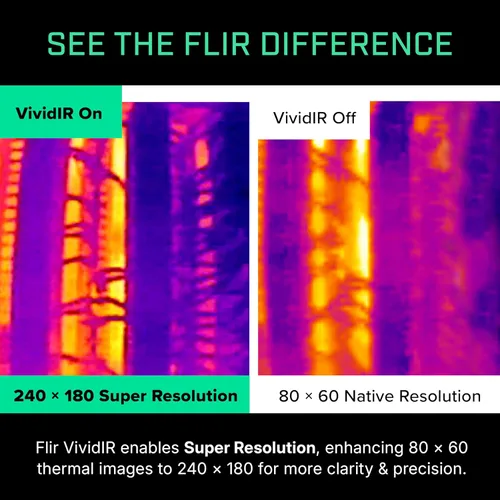 Vista 4 de FLIR Edge - Cámara térmica inalámbrica Bluetooth para teléfonos inteligentes, compatible con todos los dispositivos iOS y Android, resolución súper