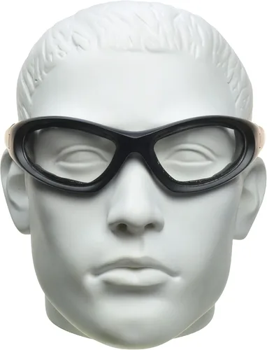Vista 4 de Bikershades Gafas de seguridad para motocicleta, intercambiables, para hombres, tamaños de cabeza grandes Claro ligeramente teñido