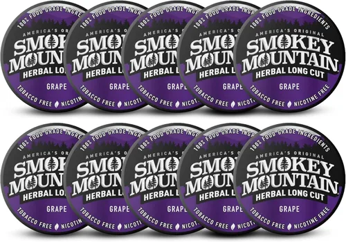 Vista 9 de Smokey Mountain Rapé a Base de Hierbas de Corte Largo – Melocotón – Caja de 10 Latas - Rapé Libre de Tabaco y Nicotina