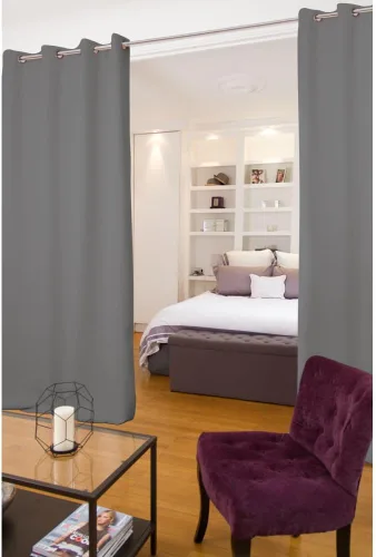 Vista 2 de Moondream DecibelControl Cortina divisora insonorizada 4 en 1, reducción de ruido, aislamiento térmico, 100 % opaca, patentada, terciopelo